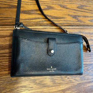Kate Spade crossbody purse small bag Larchmont Avenue Alegra black leath…